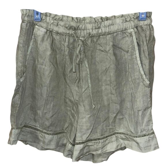 Cloth & Stone Anthropologie Women’s Lightweight Tencel Lattice Hem Shorts XS - Picture 1 of 5